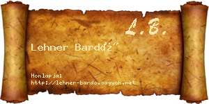 Lehner Bardó névjegykártya